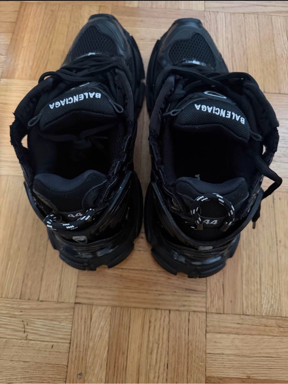Balenciaga Black Triple S Style Chunky Sneakers
